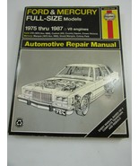 Ford &amp; Mercury Full Size Models 1975 thru 1987 V8 Engines - £7.15 GBP