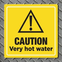Caution Very Hot Water High Quality Safety Decal - Thick 6 mil - Long La... - $90.21 MXN+