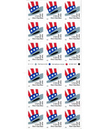 1998 33c Hat, Pane of 18, SA Scott 3269 Mint F/VF NH - $12.00