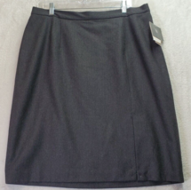 Valerie Stevens II A Line Skirts Women Size 18W Gray Stretch Lined Wool Back Zip - £22.14 GBP