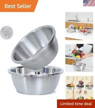 5QT Stainless Steel Microporous Colander &amp; Mixing Bowl for Effortless Me... - $48.00