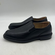 Van Heusen Zane Black Leather Mens Slip On Dress Shoes Size 8 M - £12.48 GBP