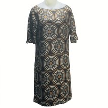 TORY BURCH Dress Women&#39;s Size 8 Silk Multi-Color Geo Print Midi Shift  - £50.34 GBP