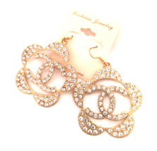 New Fashion Jewelry Women's  Dangle/Drop Earrings Imitation Rhinestones Goldtone - $8.32