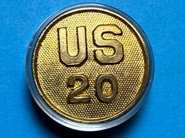 CIRCA 1910-1937, U.S. 20th REGIMENT, COLLAR DISK, TYPE I, ENLISTED, U.S.... - €12,96 EUR