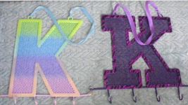 2X &quot;K&quot; Key Holder Hanging Wall Mounted Hooks for Wall Decorative with Ri... - $11.82