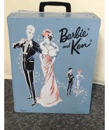 Rare 1963 First Edition Barbie And Ken Carrying Case Blue - $560.27 MXN