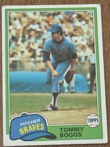 Tommy Boggs, Braves 1981 Topps Card, #132 Vg Cond - Great Collectible Card - £3.10 GBP