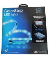 New! Aura LED ColorStrip Lights, 16 Feet, USB Power Easy-To Use Remote Setting - £8.74 GBP