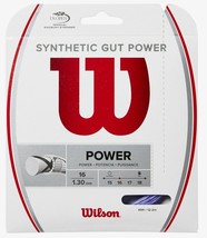 Wilson - WR830130116 - Synthetic Gut Power Gauge 16 Tennis String Set - Blue - £12.75 GBP