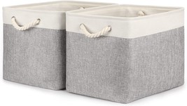 Bidtakay Baskets Set Of 2 Clothes Shelf Baskets 16&quot; X 11&quot; X 11&quot; Collapsible - £31.28 GBP