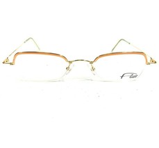 Vintage Flair MOD.450 COL.248 Eyeglasses Frames Orange Gold Oval Half Rim 130 - £37.31 GBP