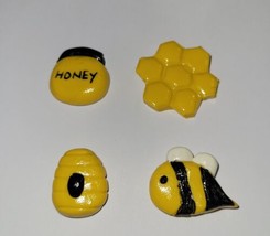 Honey Bee Magnets Nature Honeycomb Jar Bee Hive  Kitchen - £7.43 GBP