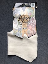 Vintage Vests Adult Plus Size 18-22 Ivory Craft Machine Washable Acrylic Fabric - £7.96 GBP