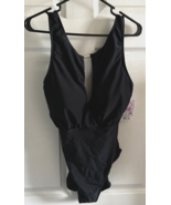 Kensie Black Women One Piece Bathing Swimsuit Black EL/TG CKSS1901 Nylon... - £13.17 GBP