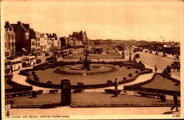 Real Picture Postcard Weston Super Mare. The Lawns And Beach BK37 - £2.37 GBP