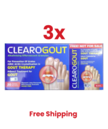 3 X Clearogout - Uric Acid Crystals Formula 4g 35&#39;s Relief for Gout Therapy - $78.88