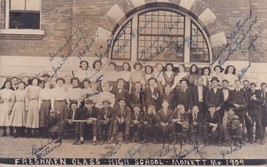 Monett Missouri MO Freshman Class High School 1909 Real Photo RPPC Postc... - £16.77 GBP