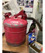 Vintage Underwriters&#39; Laboratories Safety Gas Can 5 gallon Red Metal 863896 - $69.99