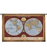 53x76 MAP OF THE WORLD Globe Art Tapestry Wall Hanging  - €243,98 EUR