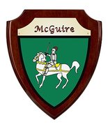 McGuire Irish Coat of Arms Shield Plaque - Rosewood Finish - £34.11 GBP