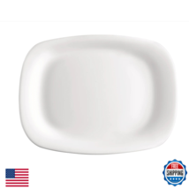 Bormioli Rocco Parma 13 X 9.5 Serving Plates Opal Glass Dinnerware White... - $77.07