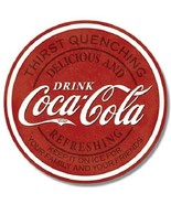 Coca Cola Coke Friends Family Round Logo Retro Soda Wall Decor Metal Tin... - £12.53 GBP
