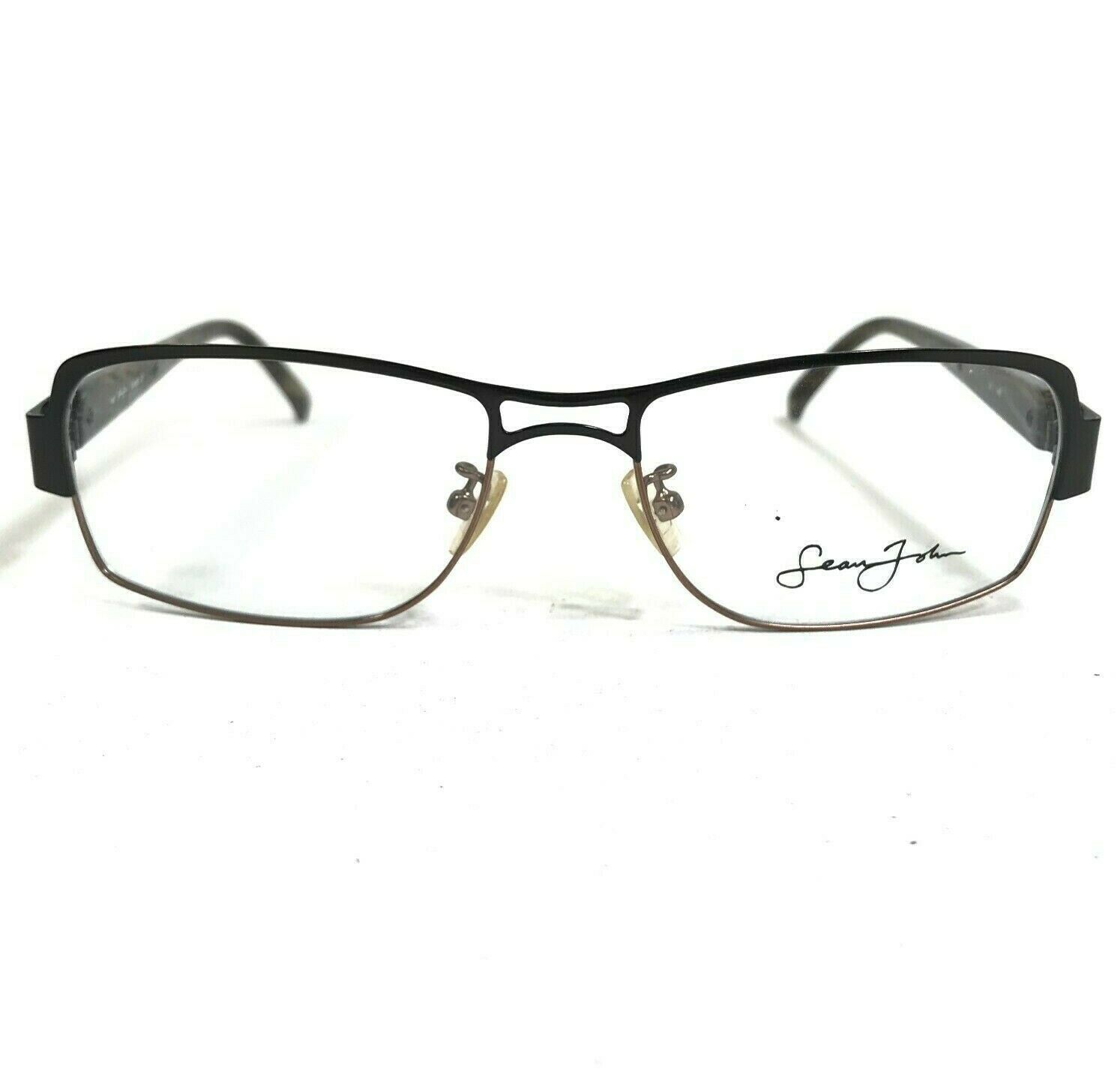 Sean John SJ4006 200 Eyeglasses Frames Brown Horn Double Bridge 55-17-140 - $93.29