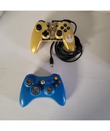 Lot Of 2 Xbox 360 Controllers for Parts Or Repair Wired Star Wars C-3PO  - $7.95