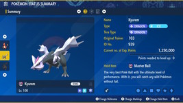 ✨ Shiny 6IV ✨ Reshiram Zekrom Kyurem Pokemon with Master Balls Tao Trio Bundle - £4.47 GBP