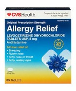 CVS Health 24HR Allergy Relief Levocetirizine Dihydrochloride Tablets, 3... - $17.61