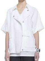 Eileen Fisher 100% Organic Linen Jacket Size-M White - $49.48