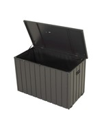 120 Gal Gray Metal Outdoor Deck Box | Lockable Waterproof Patio Storage - $284.37 CAD