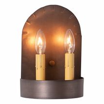Colonial Sconce Light in Kettle Black Tin - 2 Light image 2