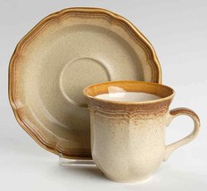 Vintage Mikasa Whole Wheat E8000 Beige w/Brown Rim 10 oz. Coffee Tea Cup... - $14.69