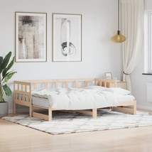 Daybed with Trundle 80x200 cm Solid Wood Pine - £93.46 GBP