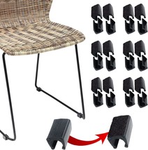 Rectangle Shaped Chair Leg Tips Caps With Felt Pads,Furniture, Black 24 ... - $46.46 CAD