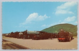 Steamtown Historic Locomotives Bellows Falls Vermont Real Photo Vintage Postcard - £11.44 GBP