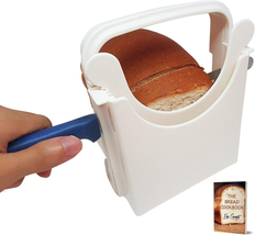 Bread Slicer Guide for Homemade Bread - Foldable &amp; Adjustable - to 5 Dif... - $15.33