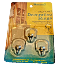 Picture Hangers Homecraft Coronet Decorative Rings Pack Of 3 NOS New Old... - £7.48 GBP