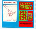 Western Airlines General Information Peso Dollar Conversion Chart Route ... - $21.75
