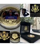 24k Gold Coin Donald Trump With Retirement Award - $47.08 CAD