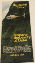 Vintage Helicopter Tour Brochure Honolulu Hawaii BRO14 - $7.91