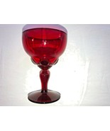 Red Moondrops Depression Glass Stem 4&quot; 4 oz Cocktail - £15.79 GBP