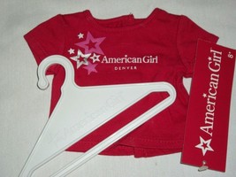 AG American Girl Place Denver Silver Foil Star Red Tee Dolls T-Shirt Hanger CO - £15.83 GBP