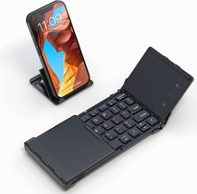 Foldable Bluetooth Keyboard, Wireless Portable Keyboard with Larger Touchpad - £52.56 GBP