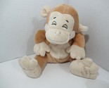 Nuby Tickle Toes Plush Pal Monkey tan brown cream giggling sounds plush ... - $29.69
