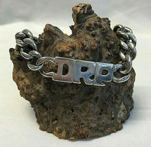 Vtg Solid Sterling Silver &quot;DRP&quot; 10&quot; ID Bracelet 49.50g!! Jewelry Chain - £79.64 GBP