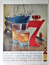 Say Seagrams and be sure 7 crown whiskey -1962 Vintage Print Ad - €8,78 EUR