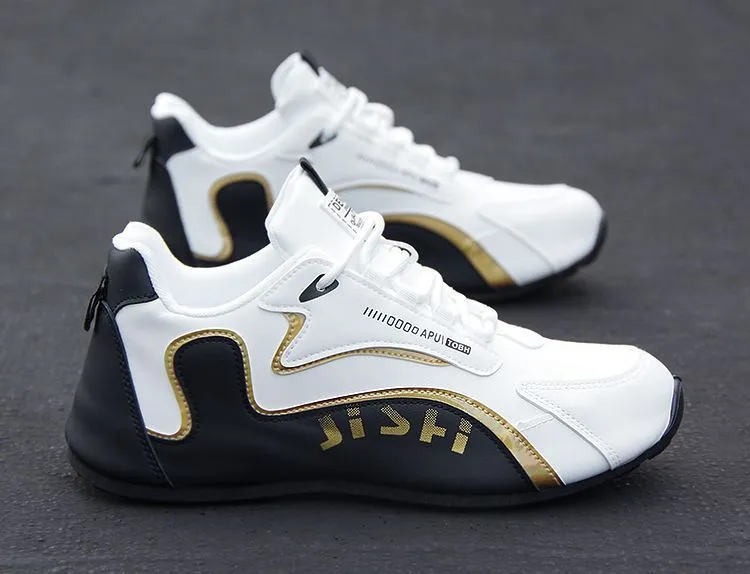 Men Fashion Casual Letter Lace-Up Flat PU Sneakers - $279.59 MXN